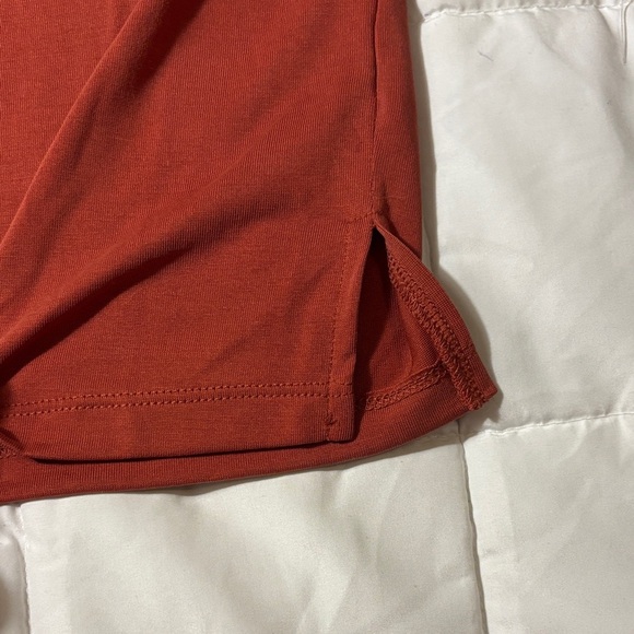 24/7 Rust Orange V-Neck Oversized Top - Picture 3 of 6